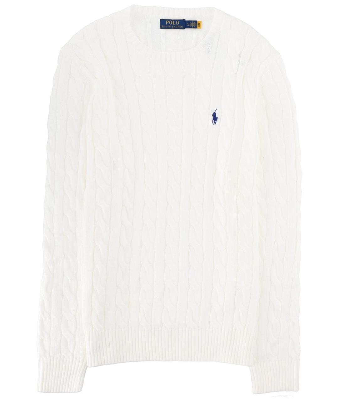 POLO RALPH LAUREN Белый хлопковый джемпер / свитер, фото 1