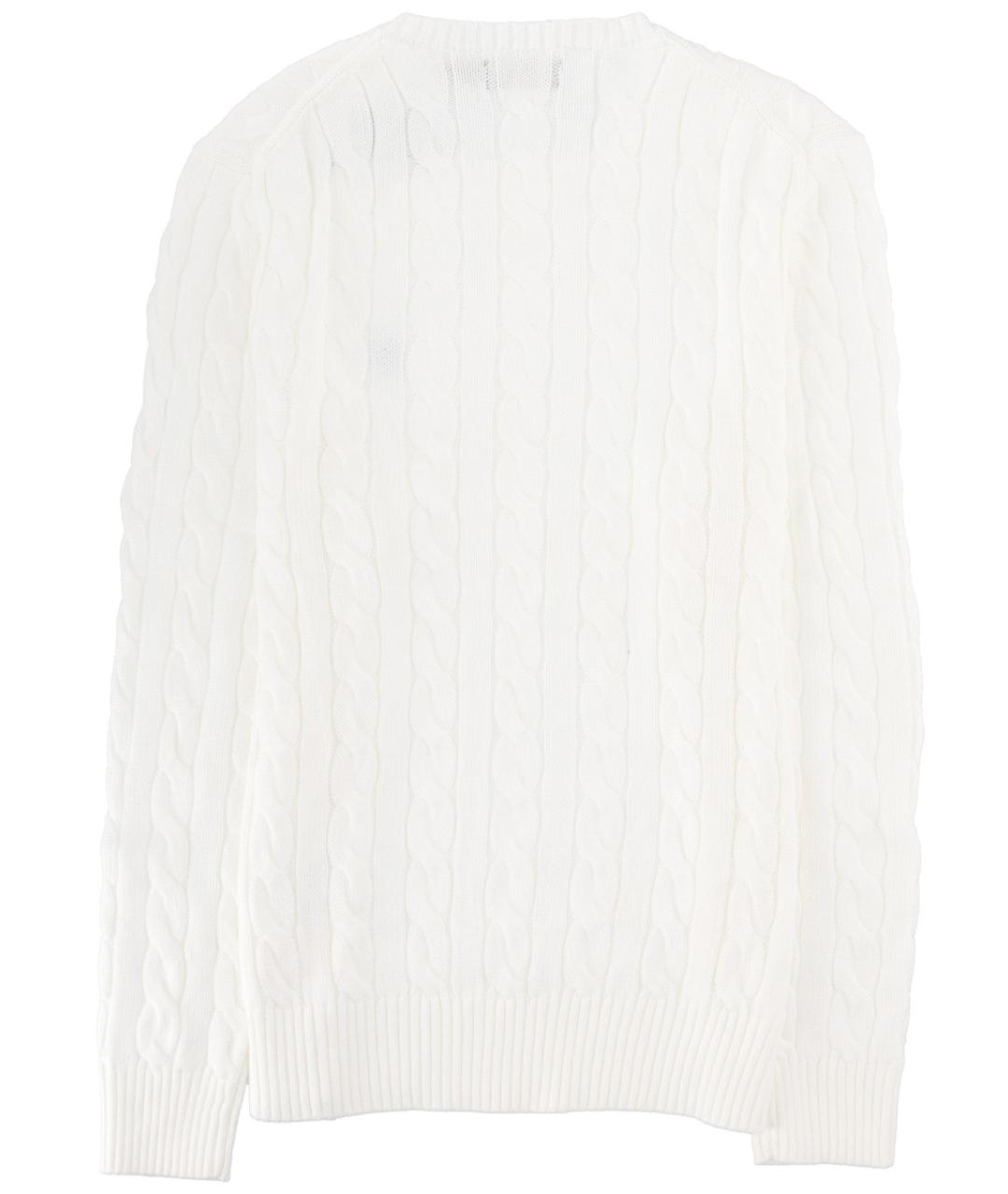 POLO RALPH LAUREN Белый хлопковый джемпер / свитер, фото 2