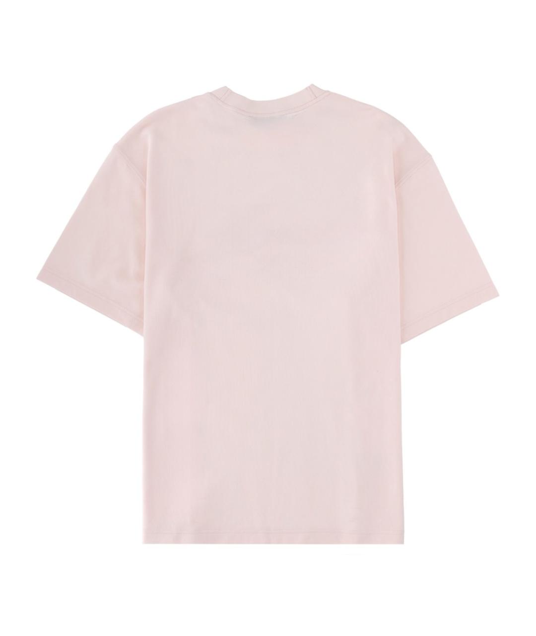 ACNE STUDIOS Розовая хлопковая футболка, фото 2