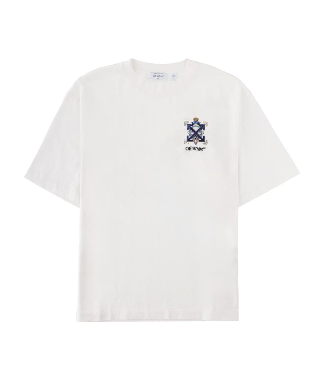 OFF-WHITE Белая хлопковая футболка, фото 1