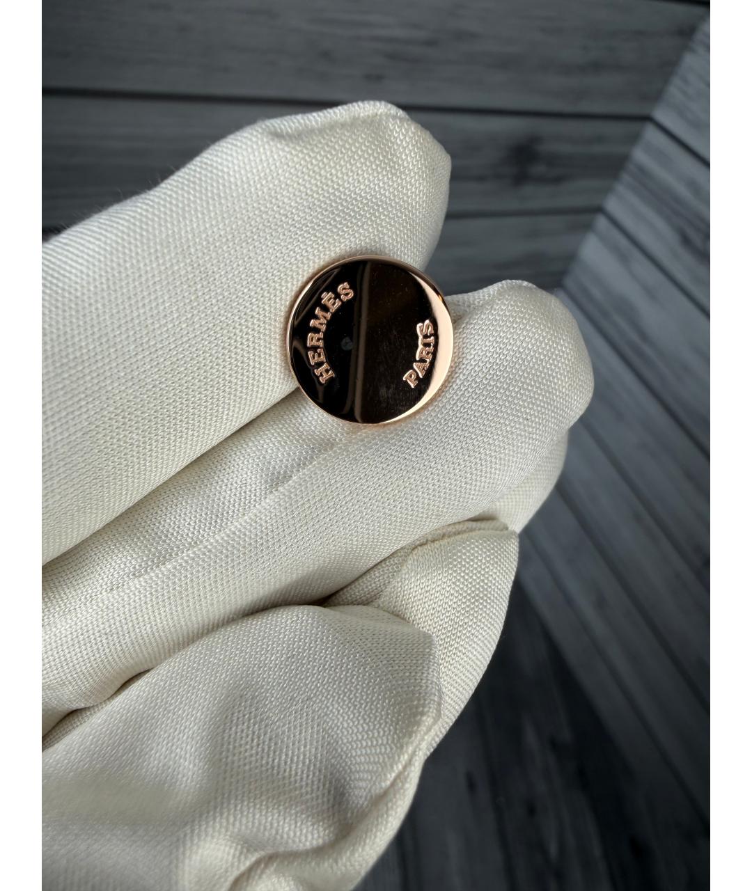 HERMES Золотые запонки из розового золота, фото 5