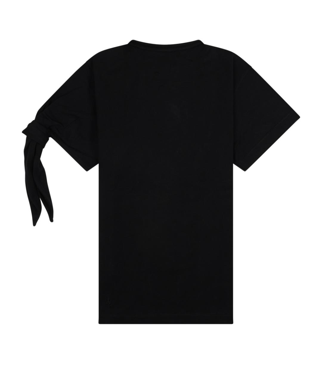 J.W.ANDERSON Черная хлопковая футболка, фото 2