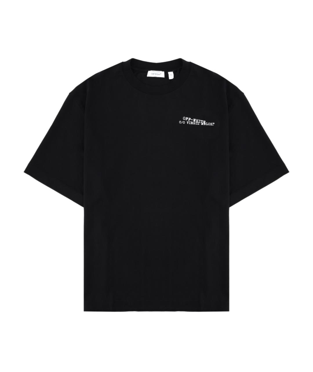 OFF-WHITE Черная хлопковая футболка, фото 1