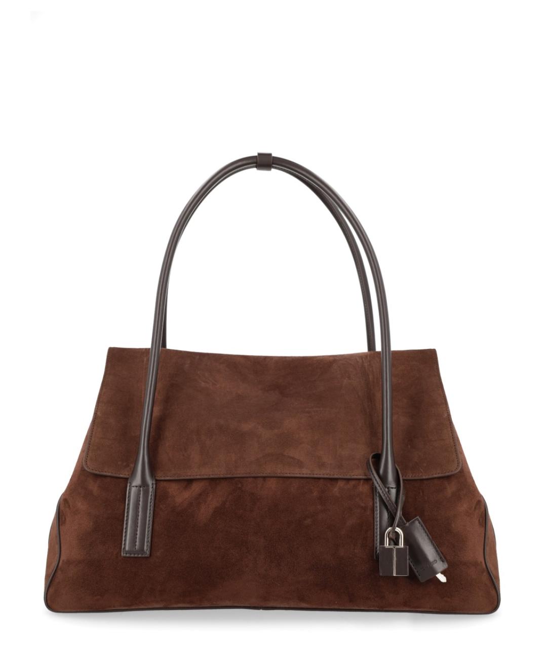 TOM FORD Коричневая замшевая сумка тоут, фото 1