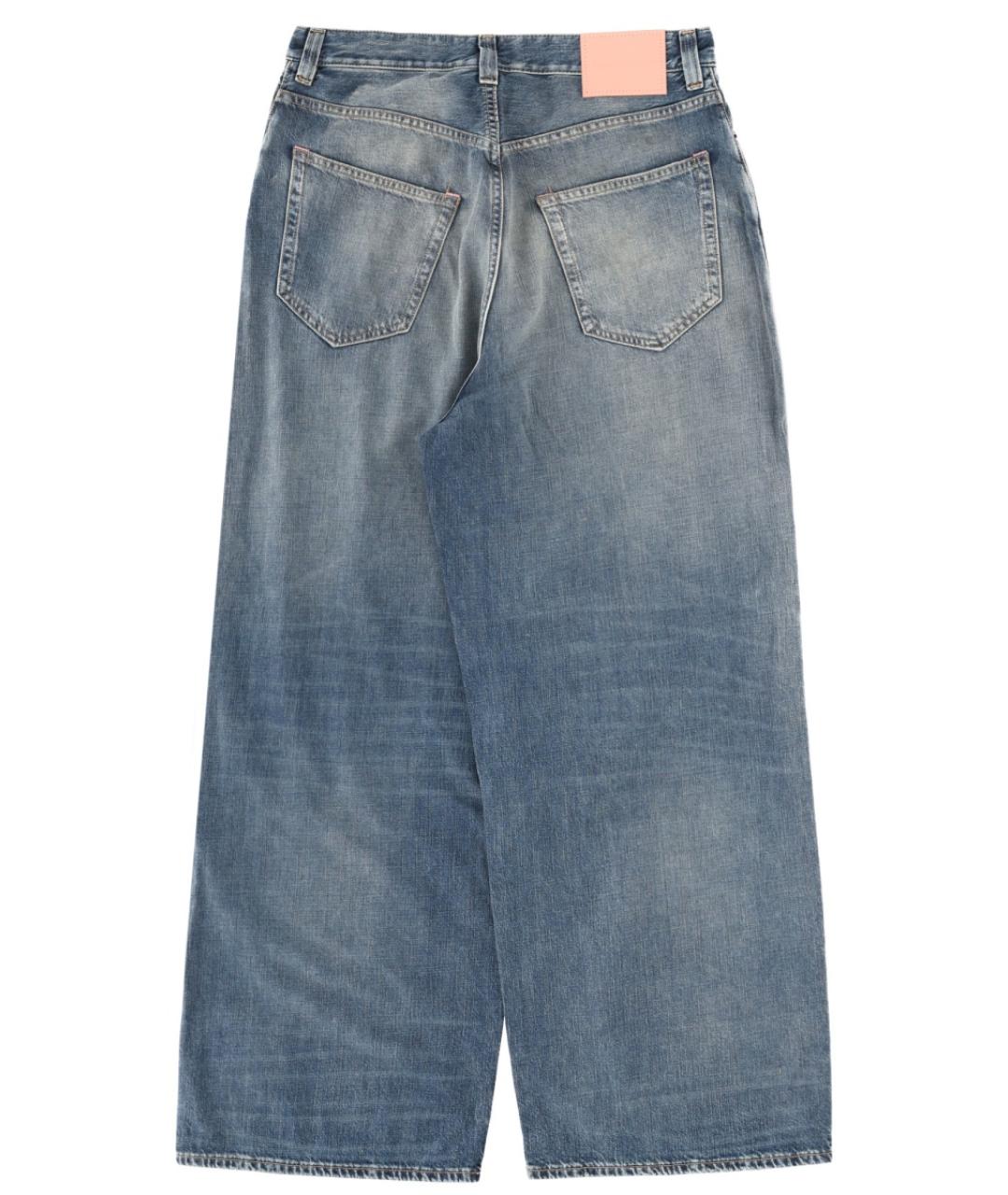 ACNE STUDIOS Синие хлопковые прямые джинсы, фото 2