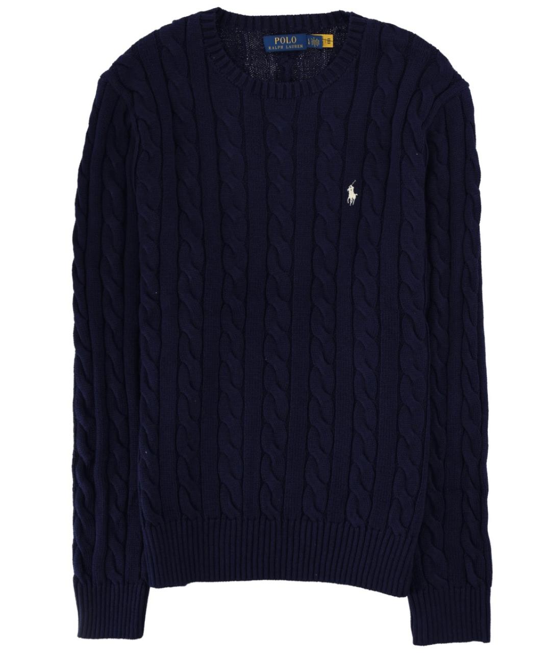 POLO RALPH LAUREN Темно-синий хлопковый джемпер / свитер, фото 1