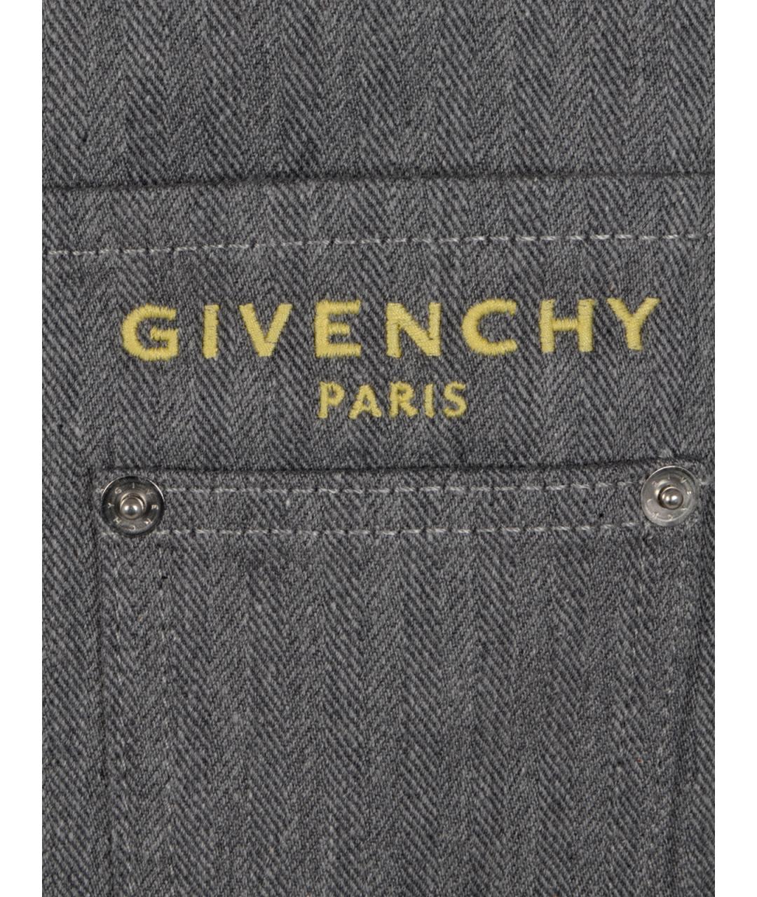 GIVENCHY Серая хлопковая кэжуал рубашка, фото 3