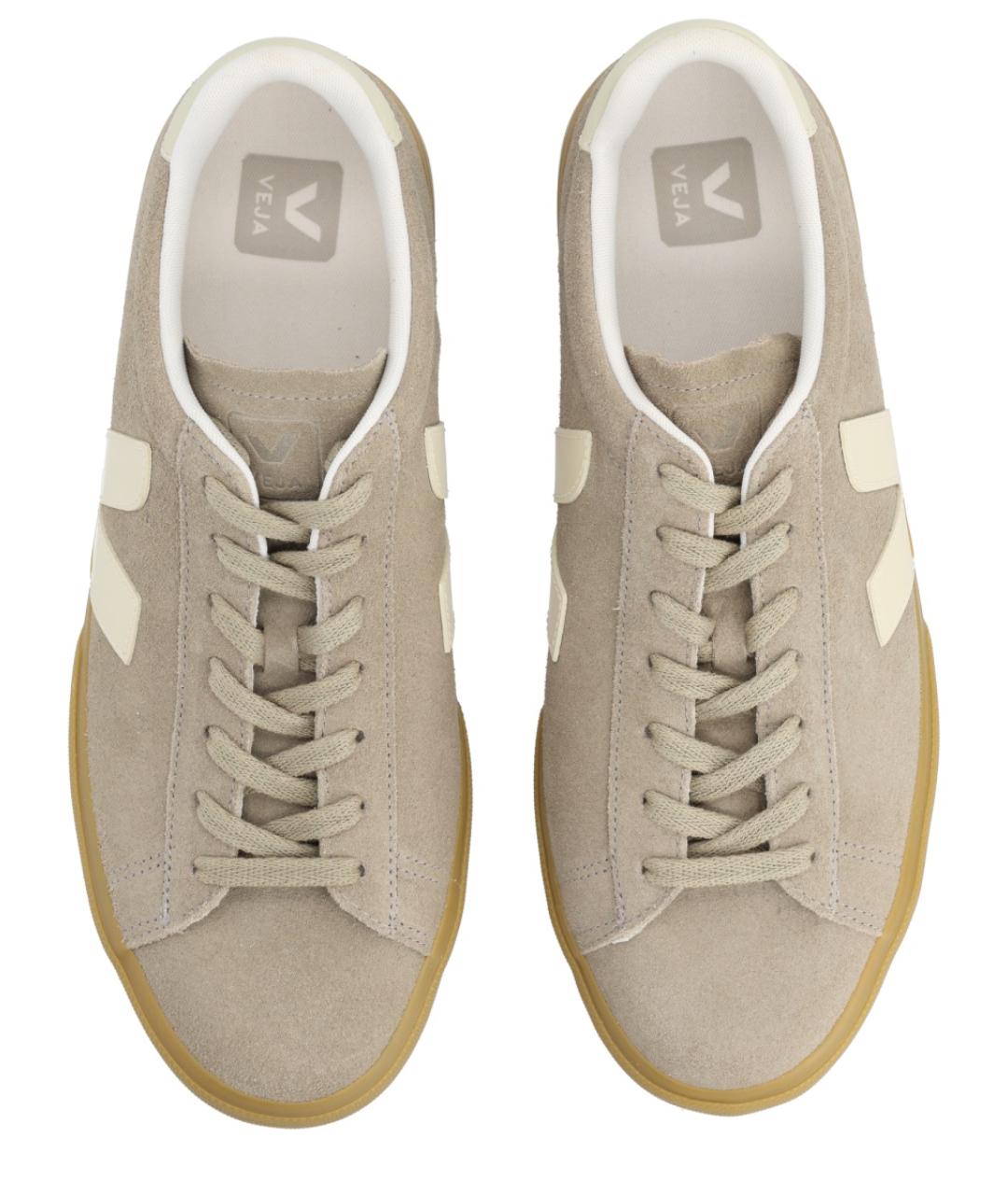 VEJA Серые кожаные низкие кроссовки / кеды, фото 5