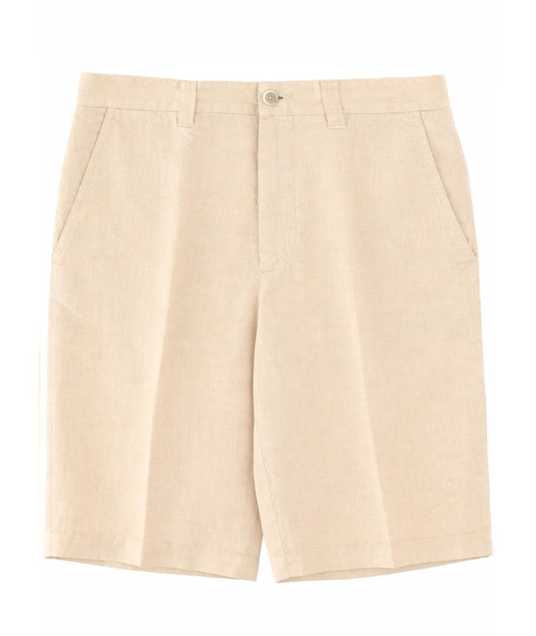 120% LINO Бежевые льняные шорты, фото 1