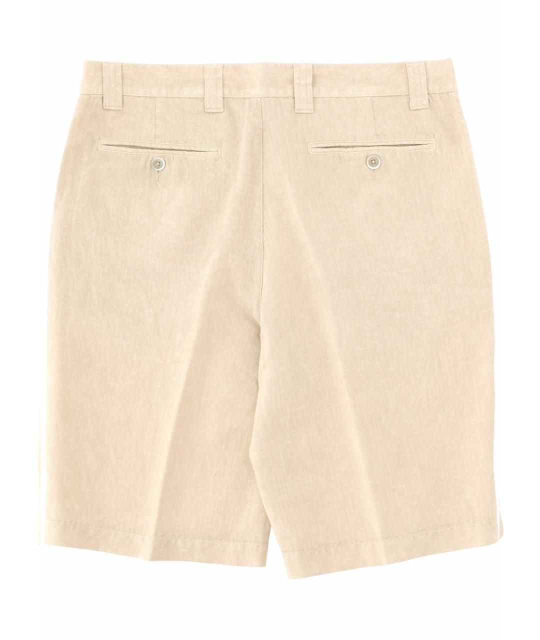 120% LINO Бежевые льняные шорты, фото 3