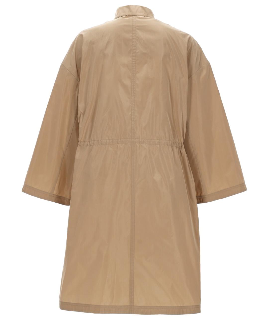 FABIANA FILIPPI Бежевый полиэстеровый тренч/плащ, фото 2