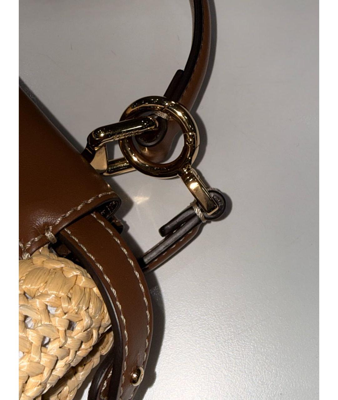 FENDI Бежевая пелетеная сумка с короткими ручками, фото 8