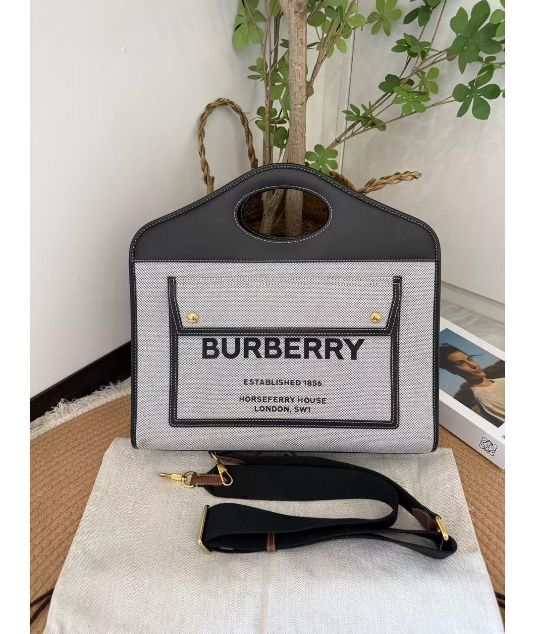 BURBERRY Черная сумка с короткими ручками, фото 5