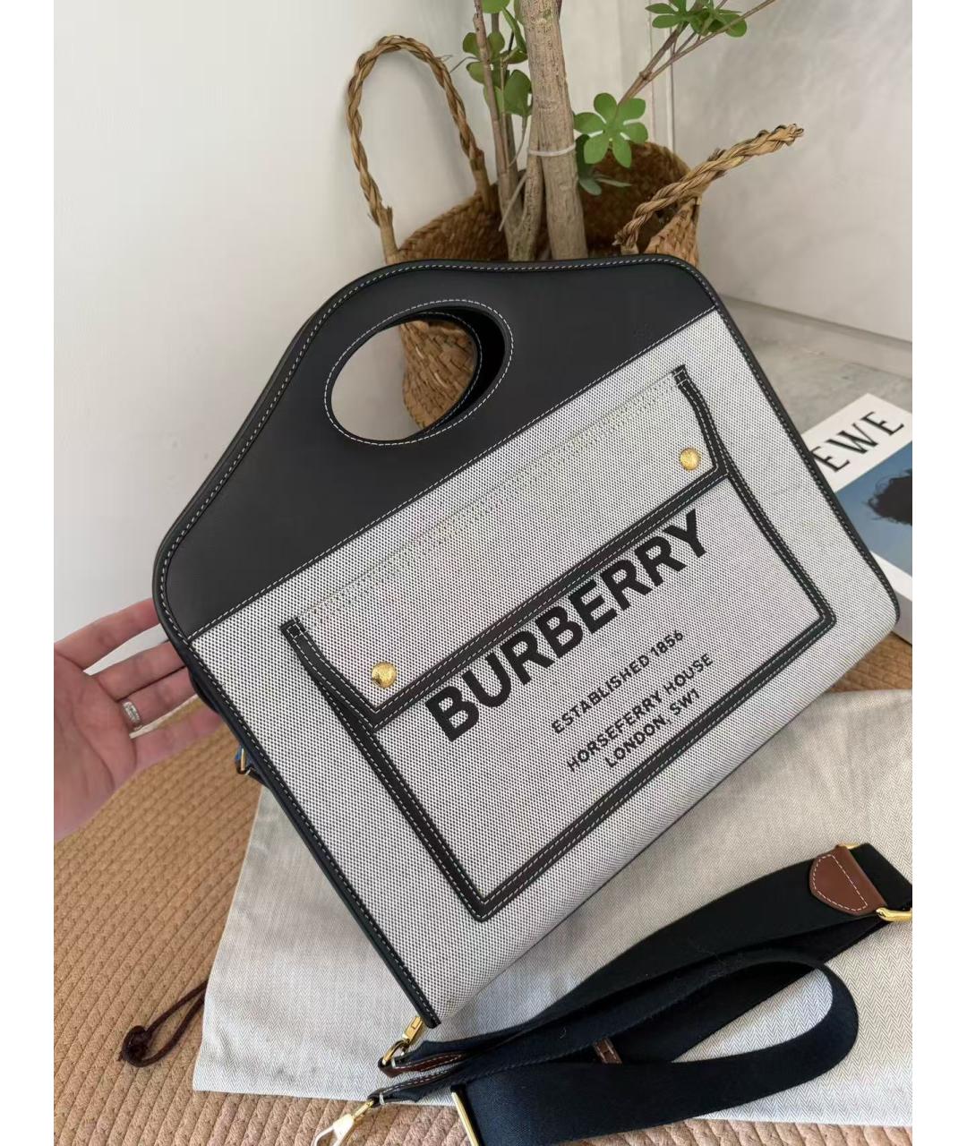 BURBERRY Черная сумка с короткими ручками, фото 4