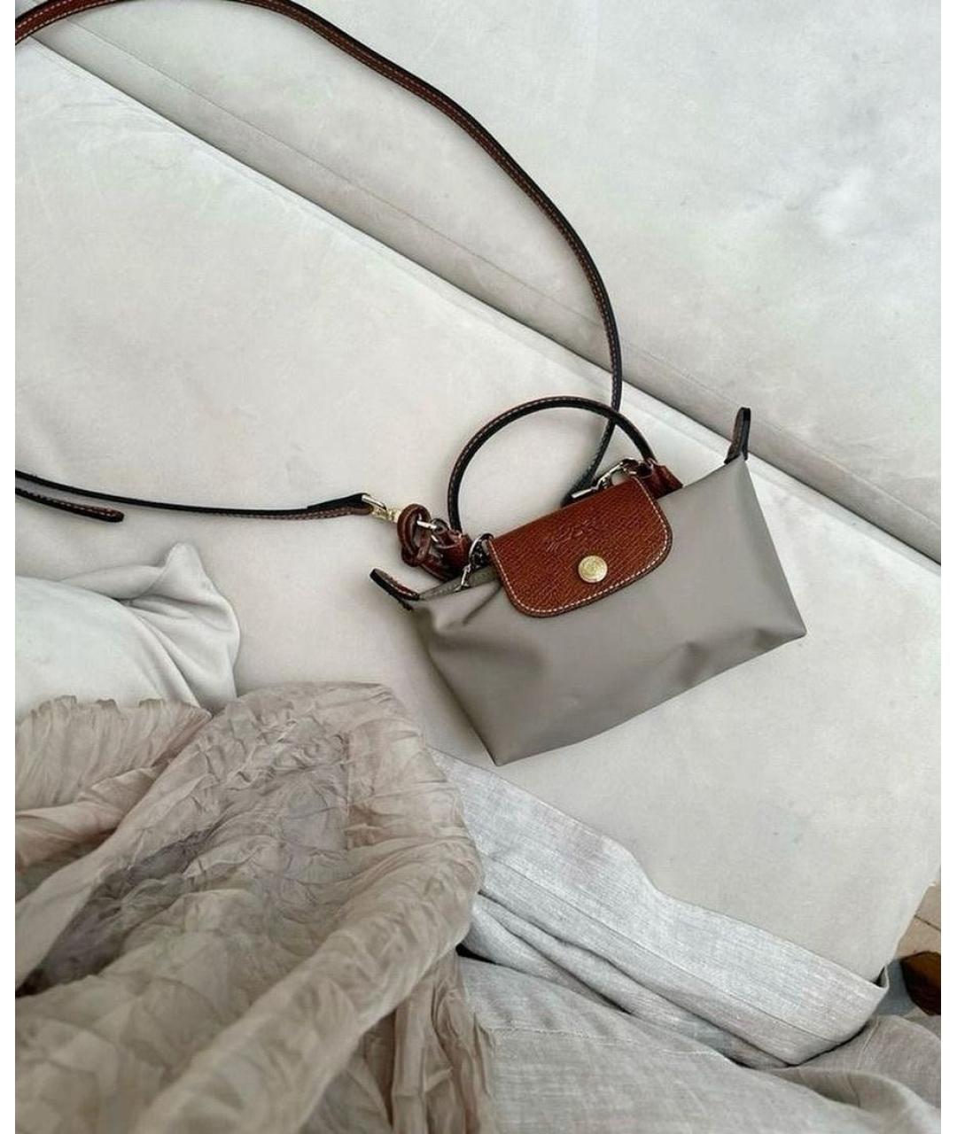 LONGCHAMP Бежевая сумка с короткими ручками, фото 3