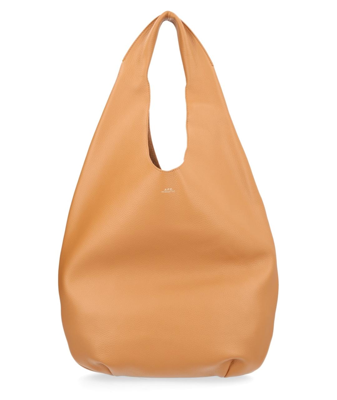 A.P.C. Оранжевая кожаная сумка тоут, фото 1