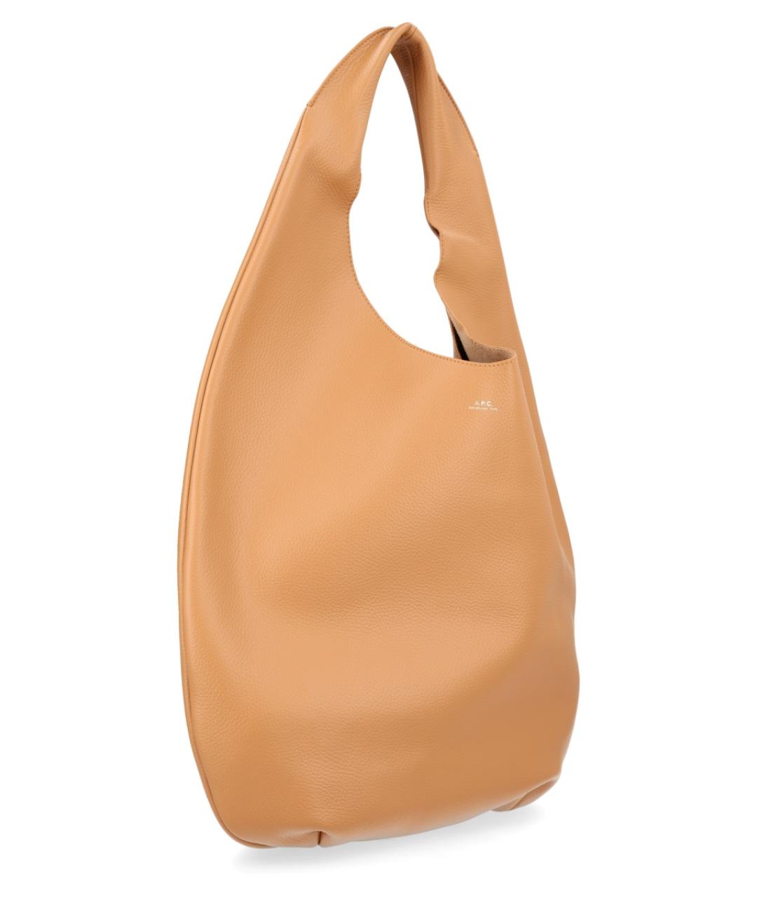 A.P.C. Оранжевая кожаная сумка тоут, фото 3