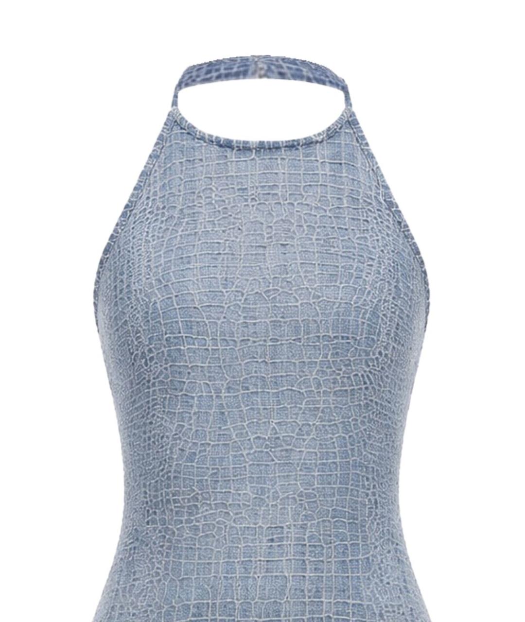 SELF-PORTRAIT Голубое полиэстеровое коктейльное платье, фото 2