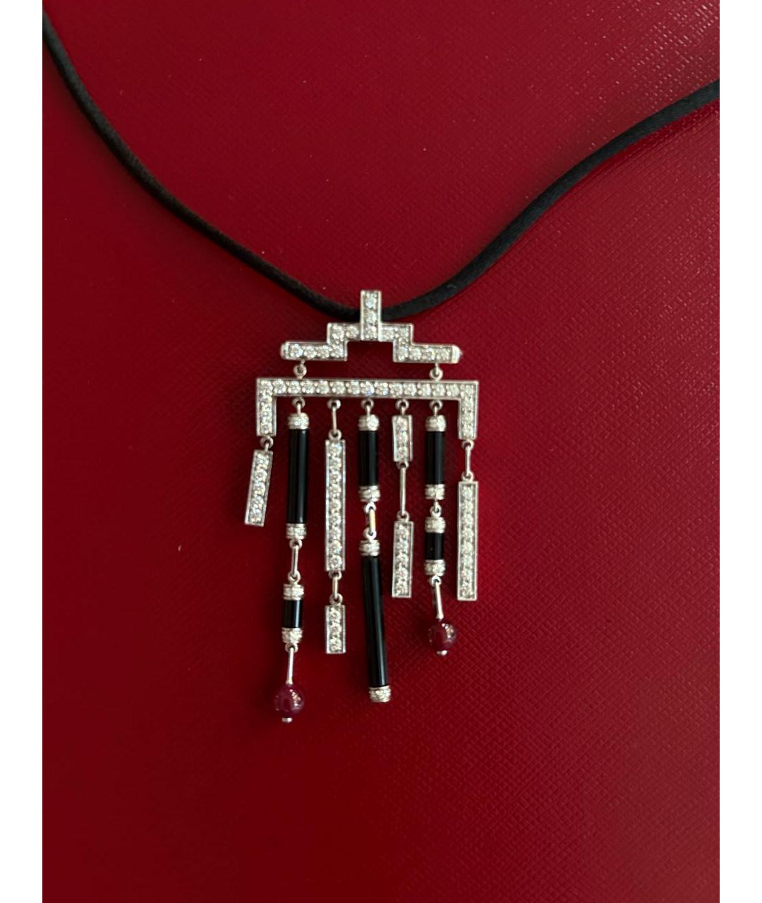 CARTIER Черное колье из белого золота, фото 4