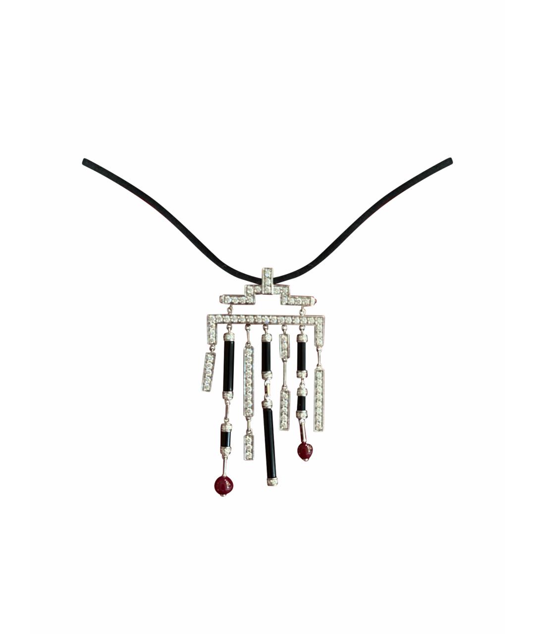 CARTIER Черное колье из белого золота, фото 1