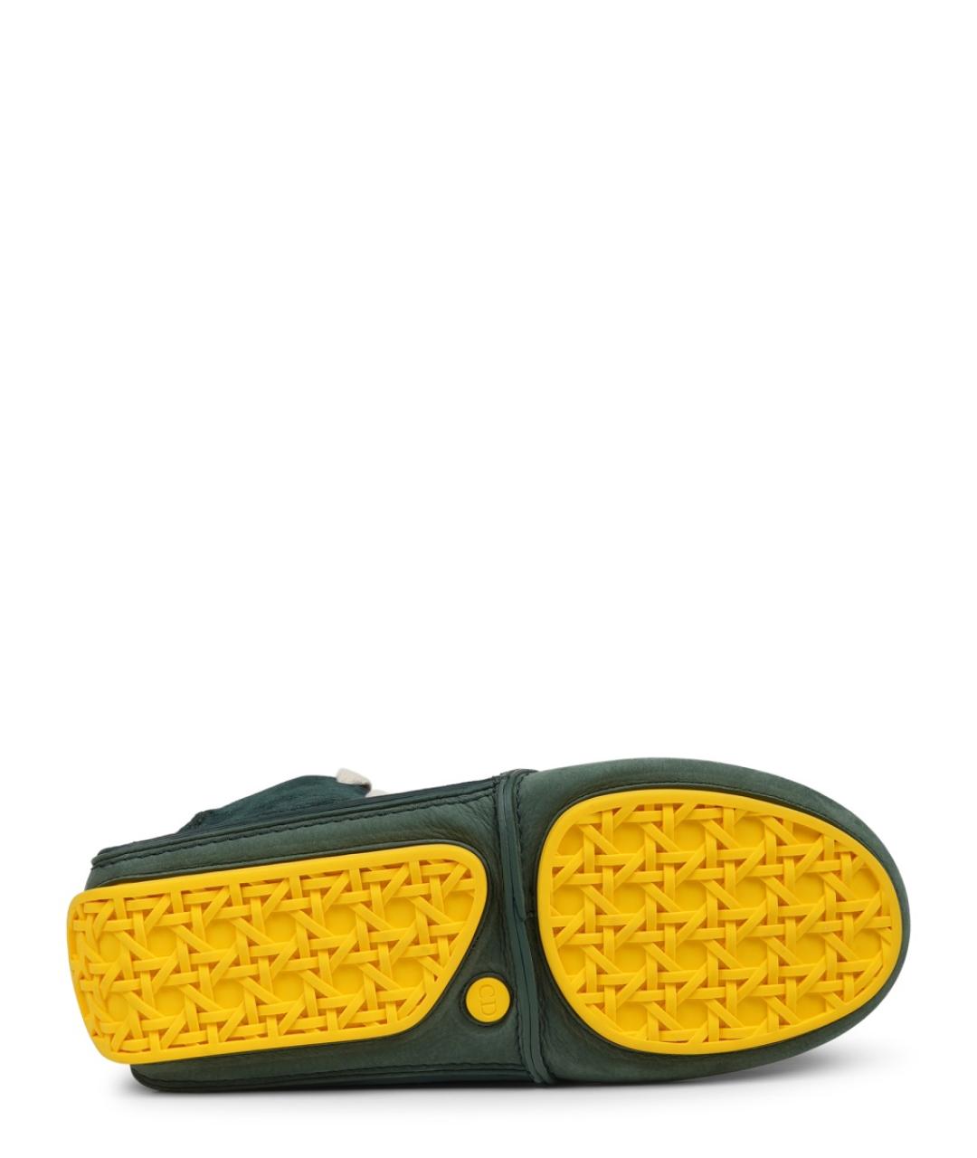 CHRISTIAN DIOR Зеленые замшевые высокие кроссовки / кеды, фото 6