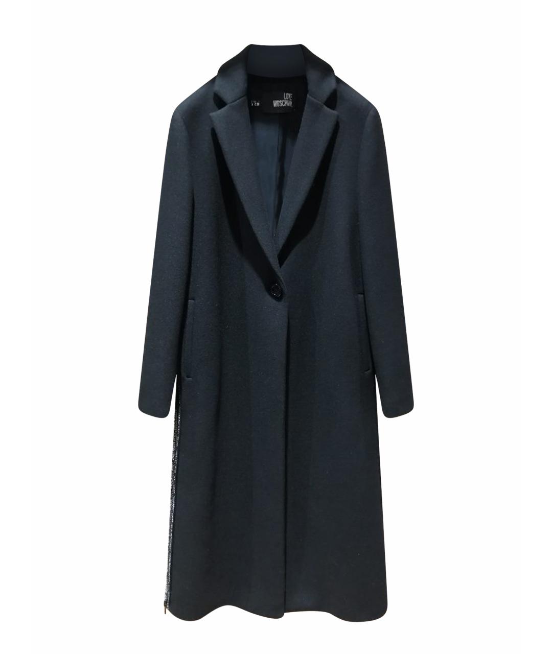 LOVE MOSCHINO Черное пальто, фото 1