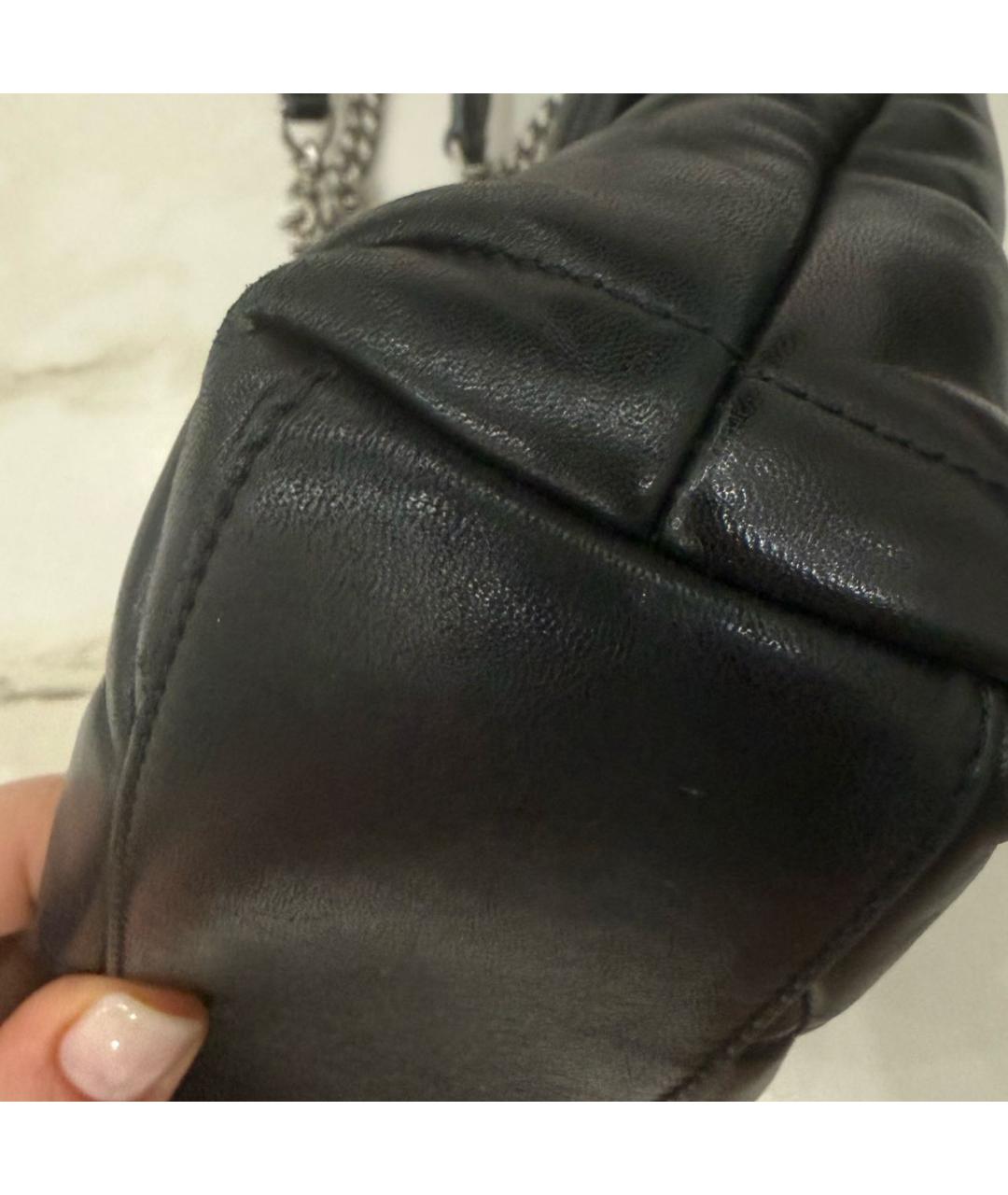 SAINT LAURENT Черная кожаная сумка через плечо, фото 5