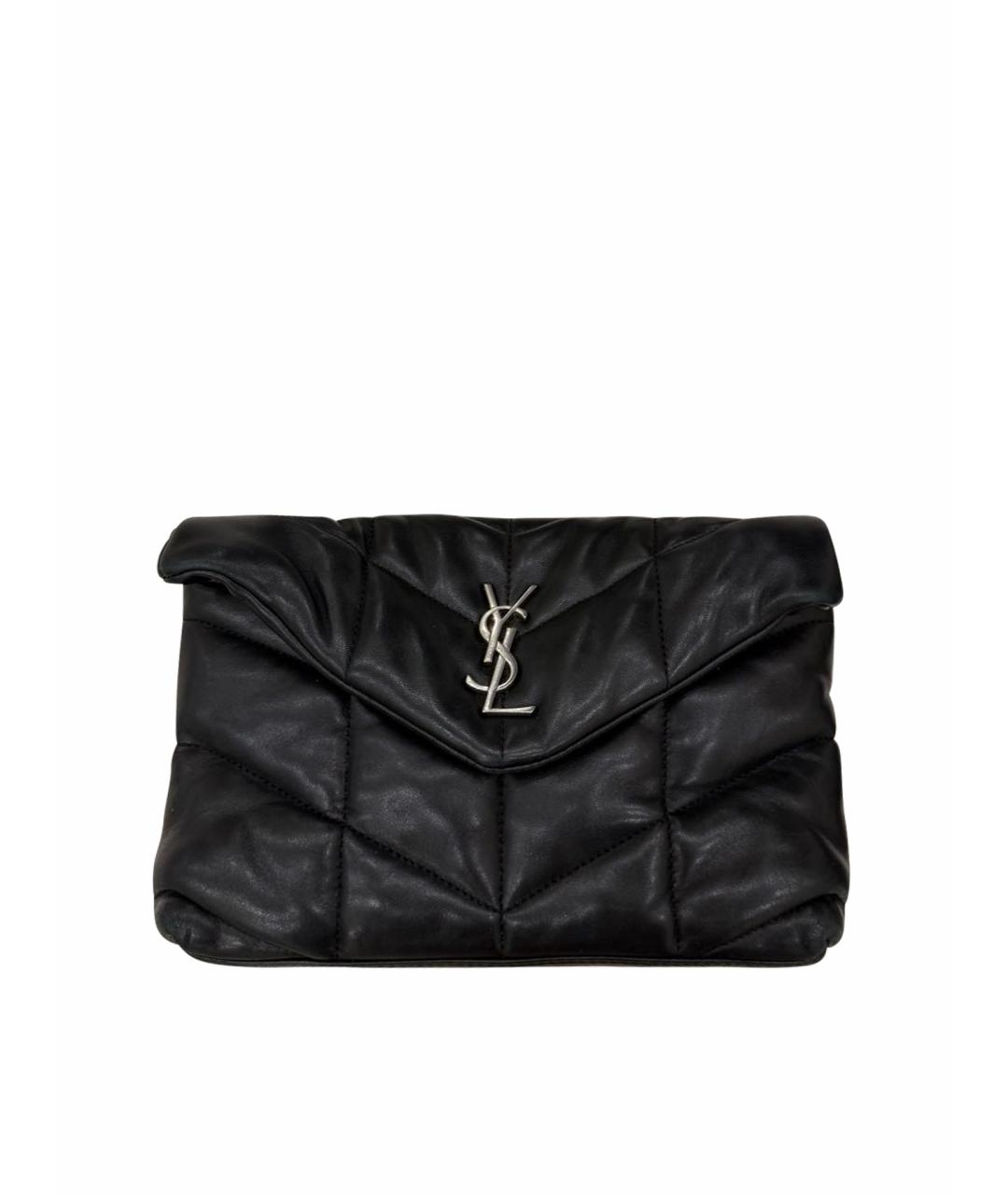 SAINT LAURENT Черная кожаная сумка через плечо, фото 1