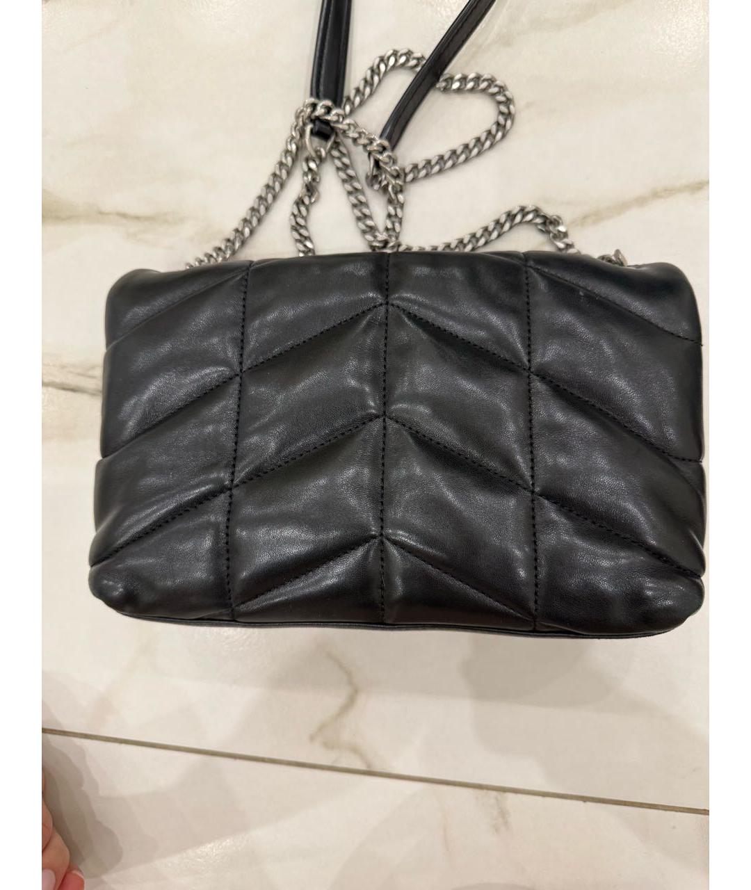 SAINT LAURENT Черная кожаная сумка через плечо, фото 2
