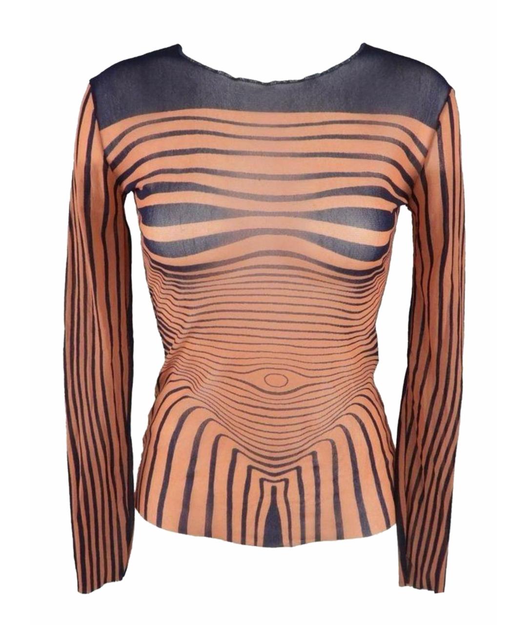 JEAN PAUL GAULTIER Оранжевая полиэстеровая блузы, фото 1