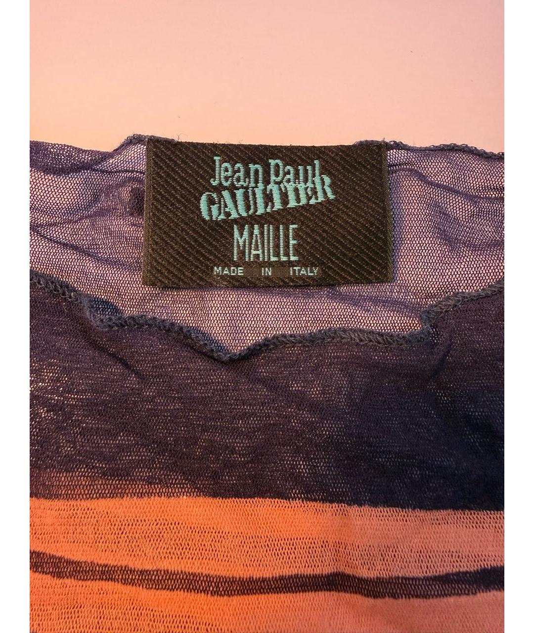 JEAN PAUL GAULTIER Оранжевая полиэстеровая блузы, фото 5