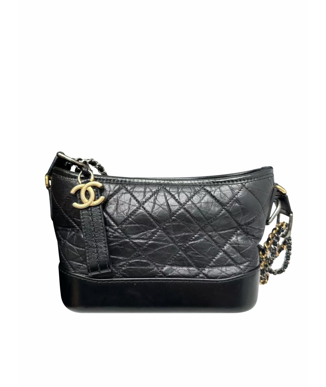 CHANEL Черная кожаная сумка через плечо, фото 6