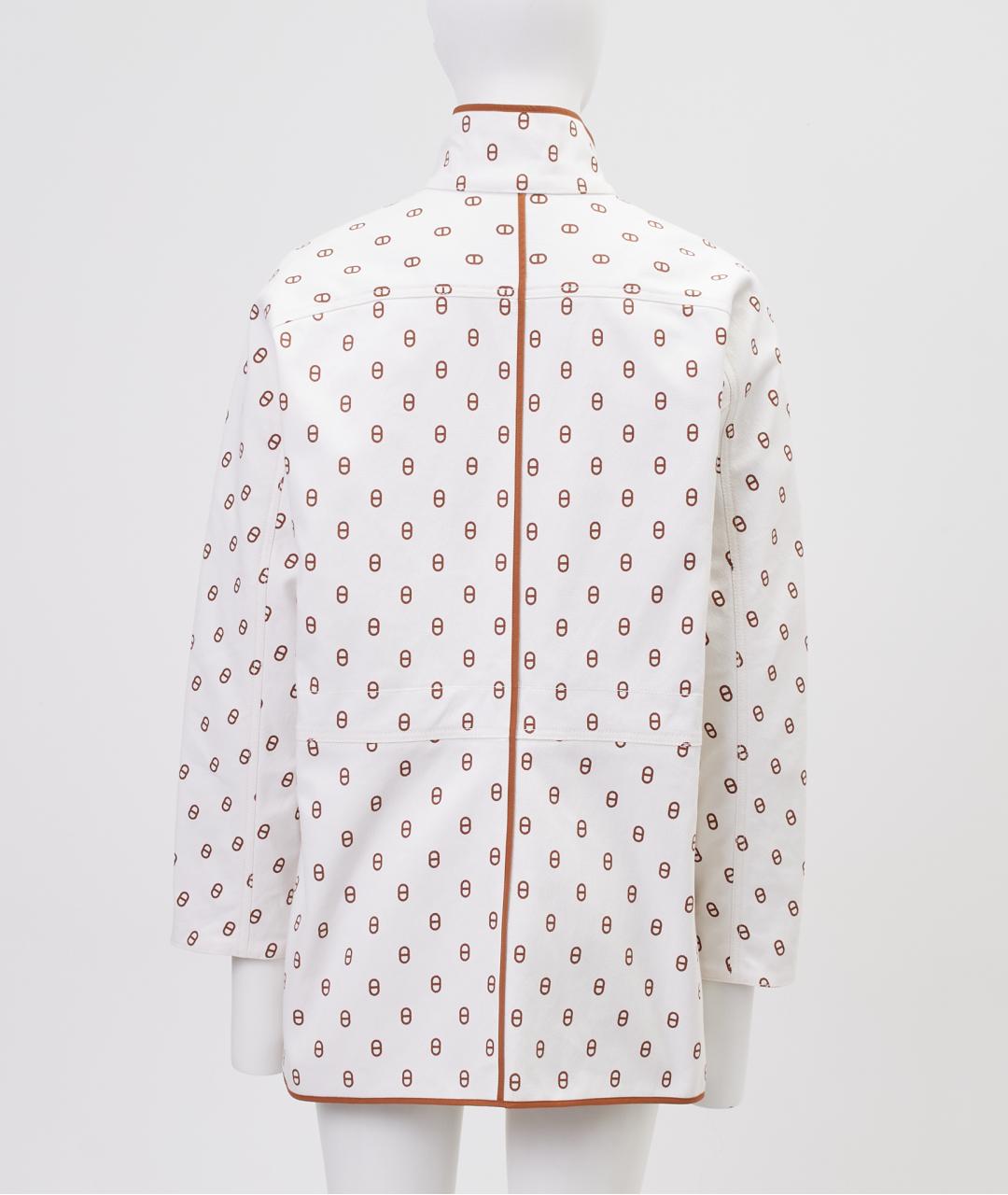 HERMES Белая хлопковая куртка, фото 2