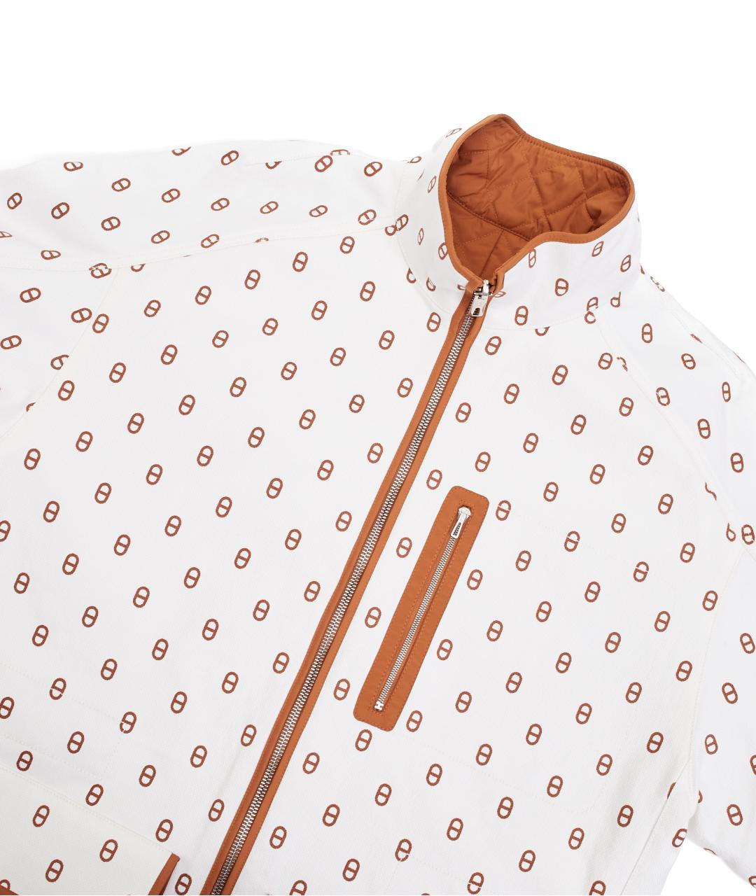 HERMES Белая хлопковая куртка, фото 5