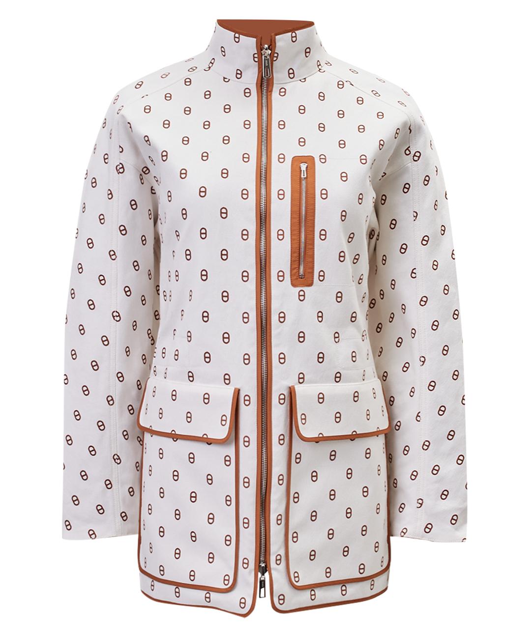 HERMES Белая хлопковая куртка, фото 1