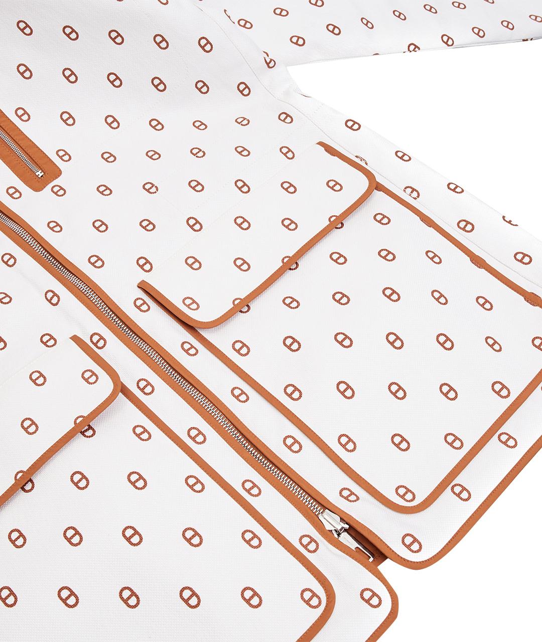 HERMES Белая хлопковая куртка, фото 12