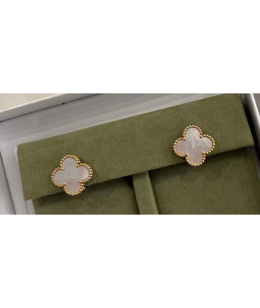 VAN CLEEF & ARPELS Белые серьги из желтого золота, фото 3