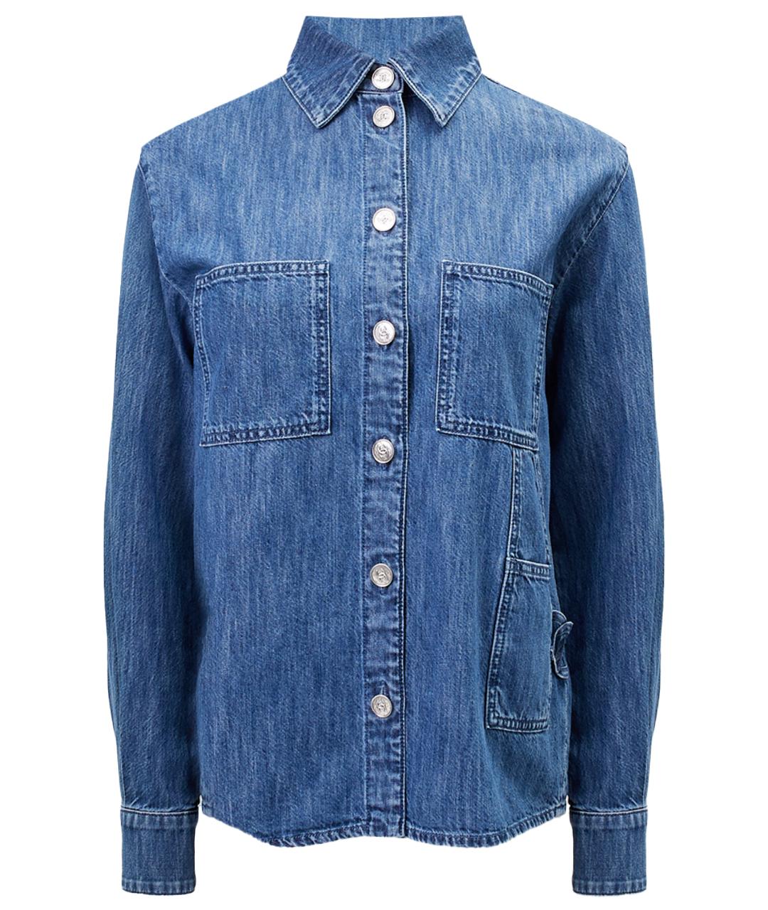 CHANEL Голубая хлопковая рубашка, фото 1