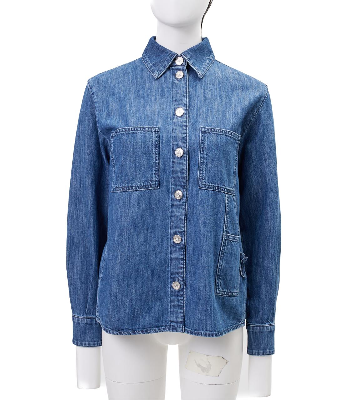 CHANEL Голубая хлопковая рубашка, фото 8