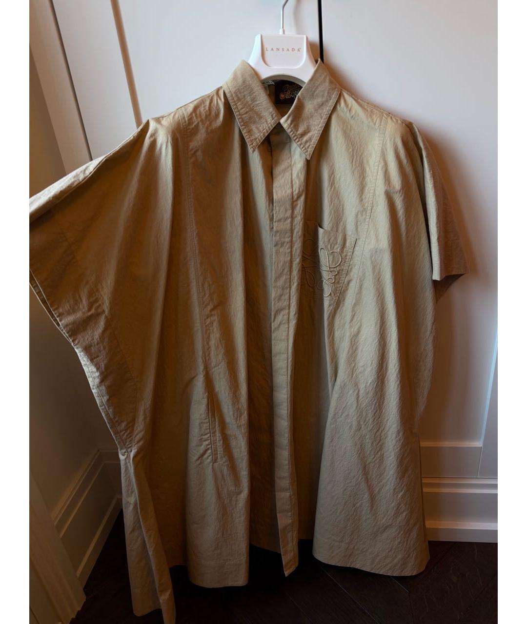 LOEWE Горчичное хлопковое повседневное платье, фото 6