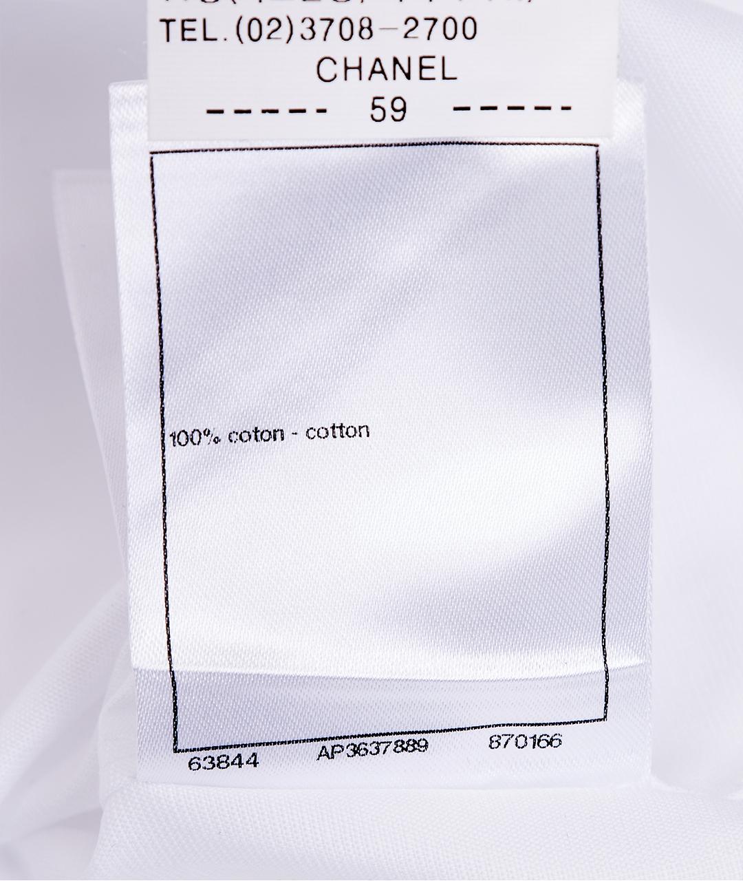 CHANEL Белая хлопковая рубашка, фото 10