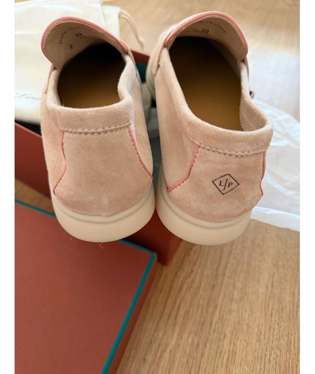 LORO PIANA Бежевые замшевые лоферы, фото 4