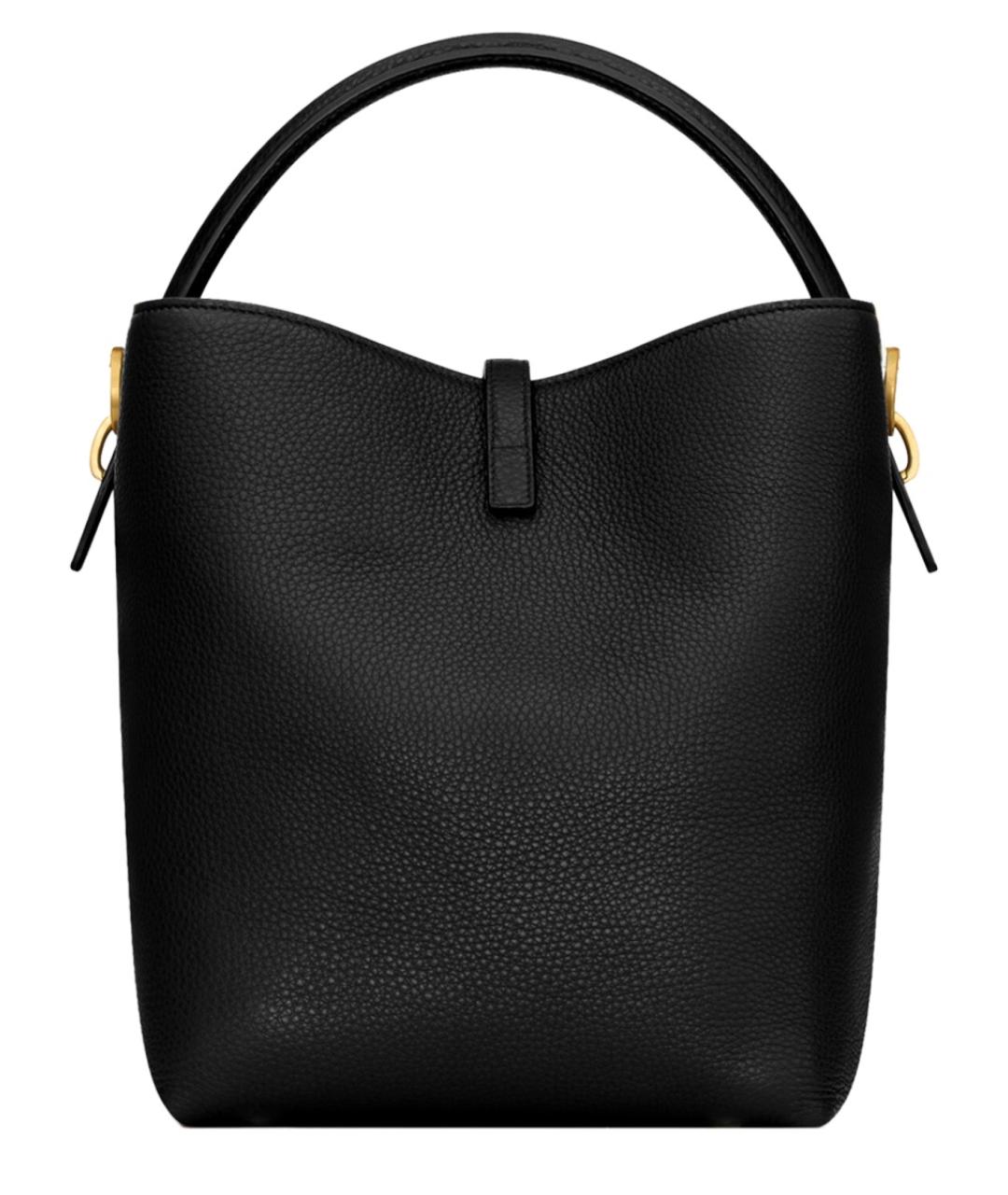 SAINT LAURENT Черная кожаная сумка через плечо, фото 2