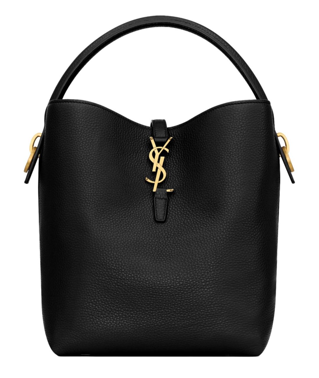 SAINT LAURENT Черная кожаная сумка через плечо, фото 1