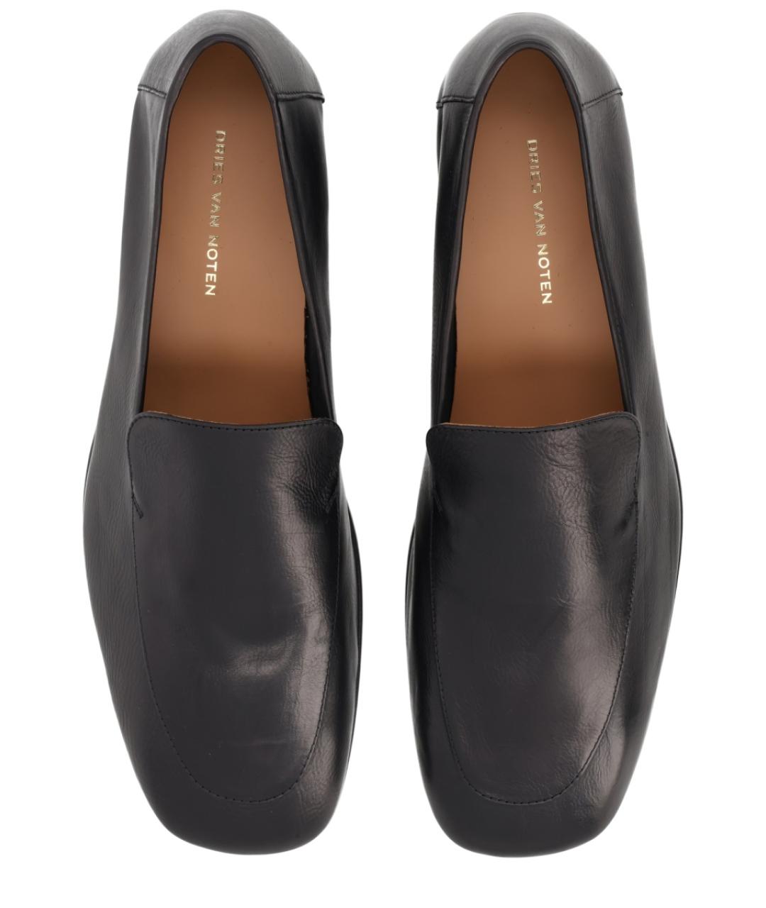 DRIES VAN NOTEN Черные кожаные лоферы, фото 5