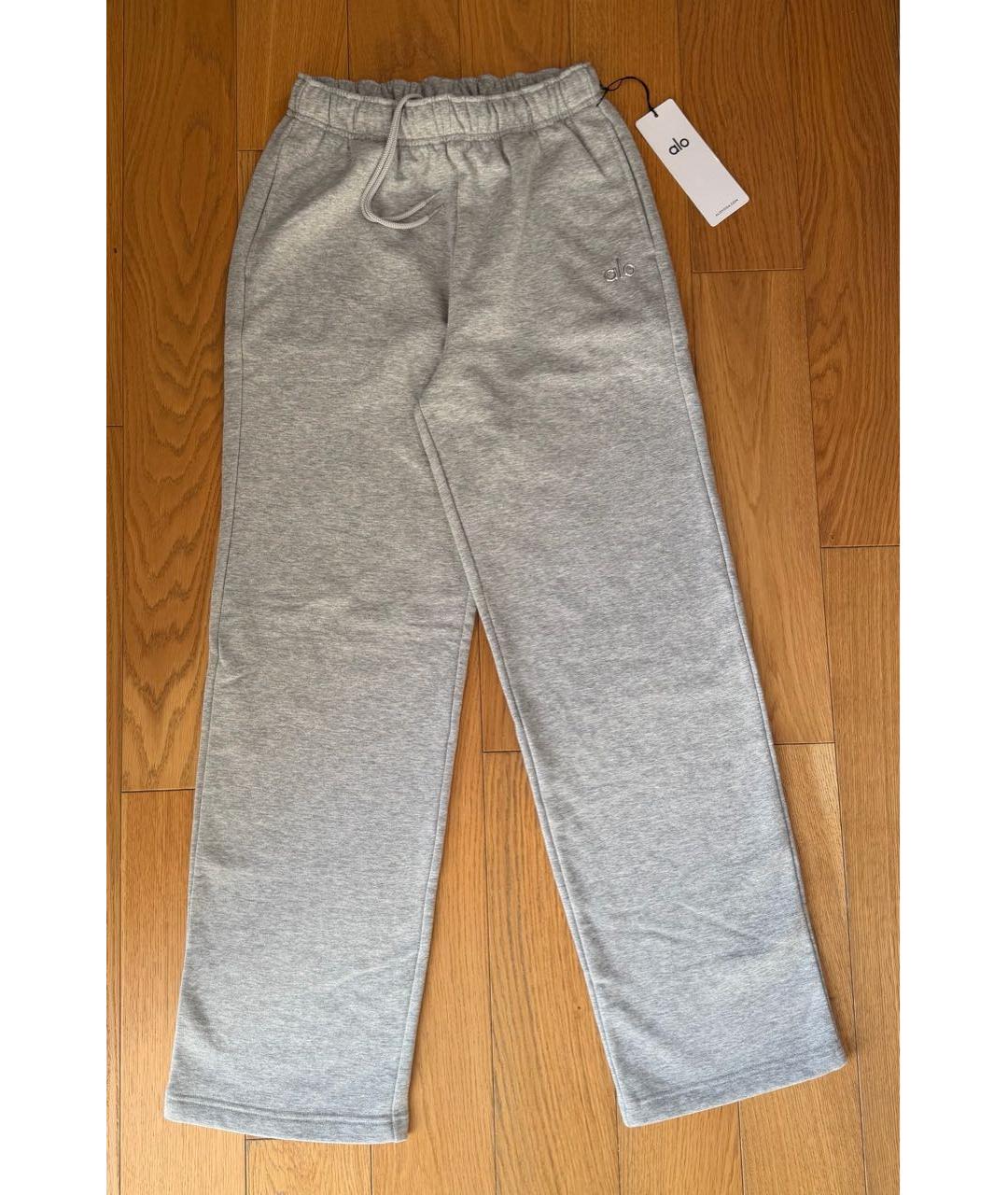 ALO YOGA Серые хлопковые спортивные брюки и шорты, фото 6