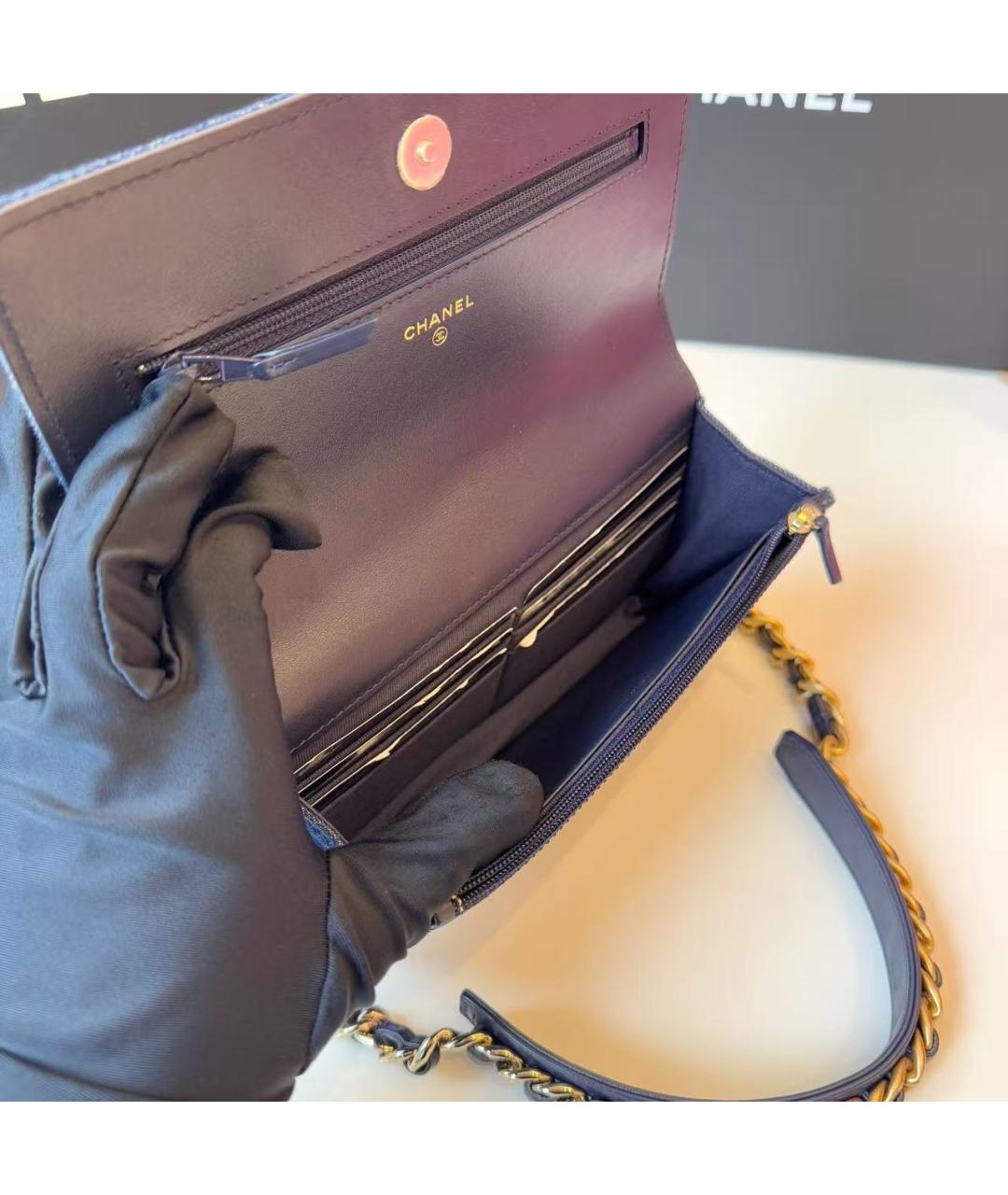 CHANEL Голубая сумка через плечо, фото 7