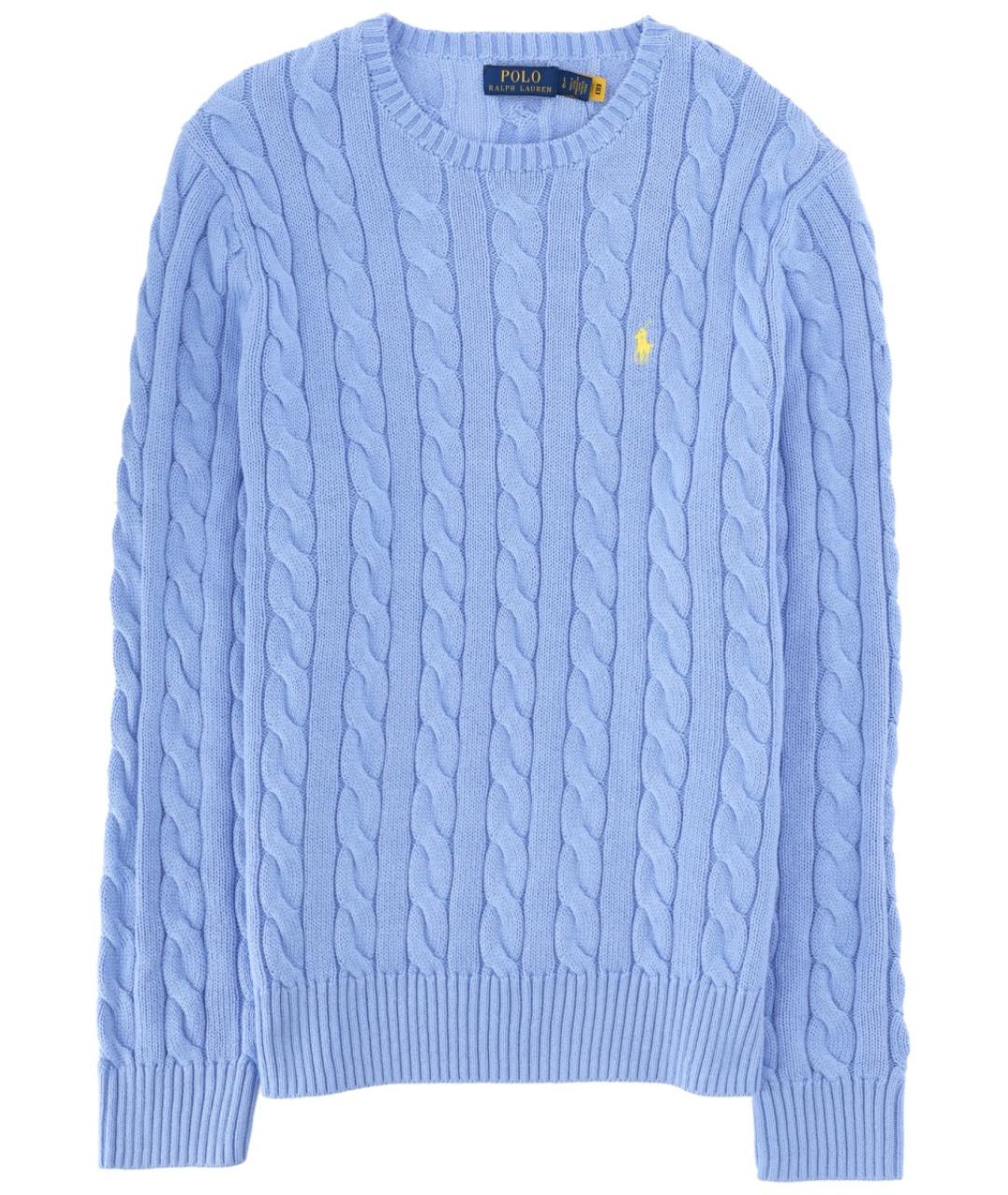 POLO RALPH LAUREN Голубой хлопковый джемпер / свитер, фото 1