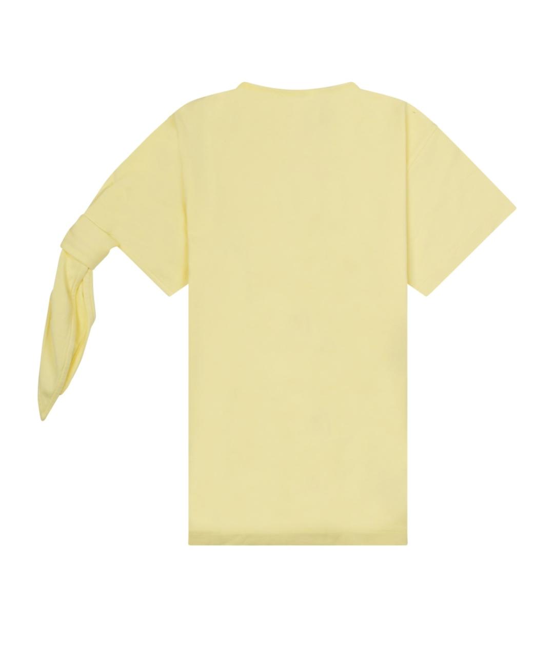J.W.ANDERSON Желтая хлопковая футболка, фото 2