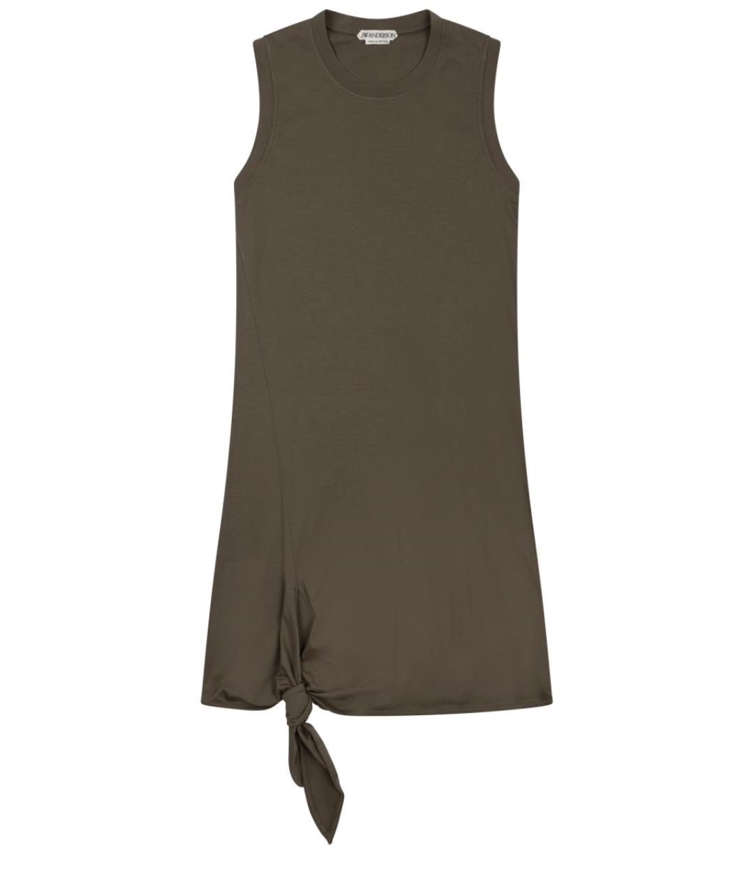 J.W.ANDERSON Коричневое хлопковое повседневное платье, фото 1